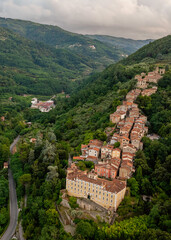 Panoramic view of Villa Garzoni, Collodi, Pescia, Tuscany