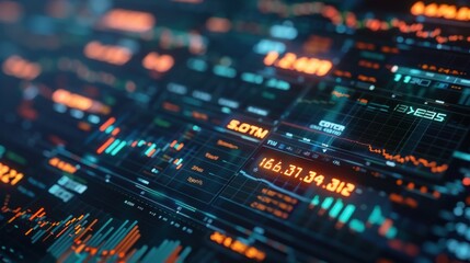 Fototapeta premium Crypto trader investor broker holding finger on buy or sell button executing financial stock trade market trading order thinking of cryptocurrency or shares assets investment risks and profit concept