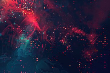 A close-up view of a red and blue background covered in dots, suitable for use as a design element or texture