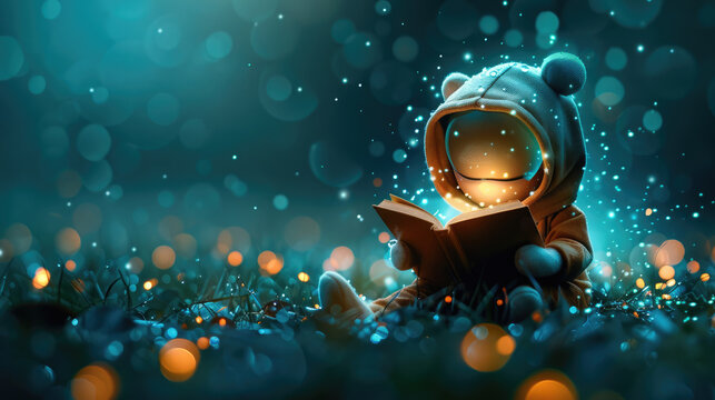 Dreaming leads to real-life success in a world with copy space, covering all objects with deep depth of field.