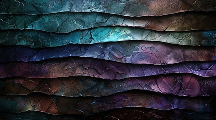 Vibrant Blue, Teal, Pink, and Purple Abstract Layered Wave Patterns 