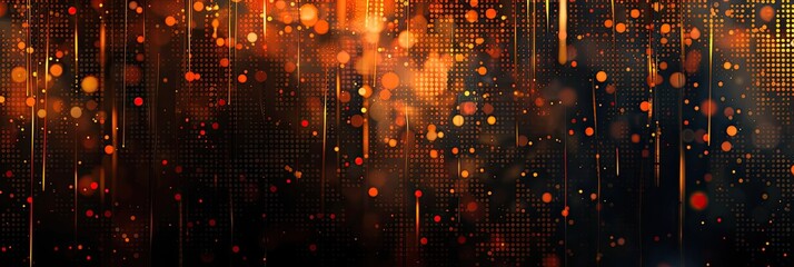 Obraz premium Abstract black and orange background with a pixelated look