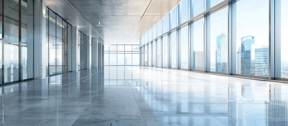 Aufkleber Modern business office building with an empty floor providing ample copy space image.