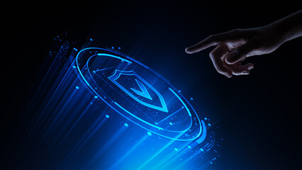 Hand Pressing Standards Button: Business Standards and Compliance Concept