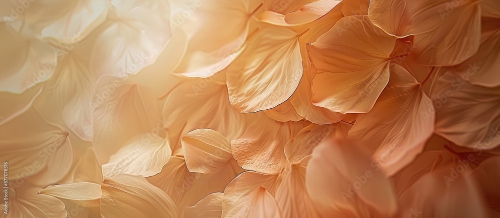 Fototapete an abstract spring and summer background consisting of vintage-tinted flower petals within a frame w