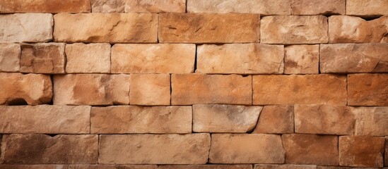 Close-up brown and orange stone texture background with copy space image for design.