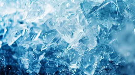 Obraz premium Captivating photo capturing intricate ice textures in mesmerizing shades of blue