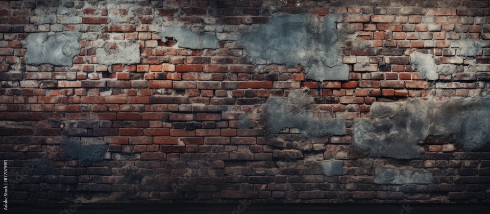 Aufkleber grunge background with dark brick wall texture and copy space image.