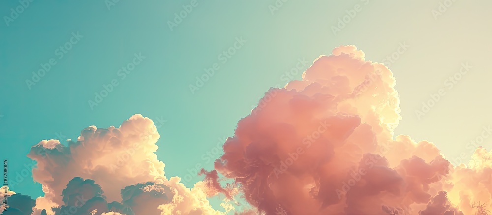 Poster beautiful photograph capturing the clouds and sky, with copy space image.