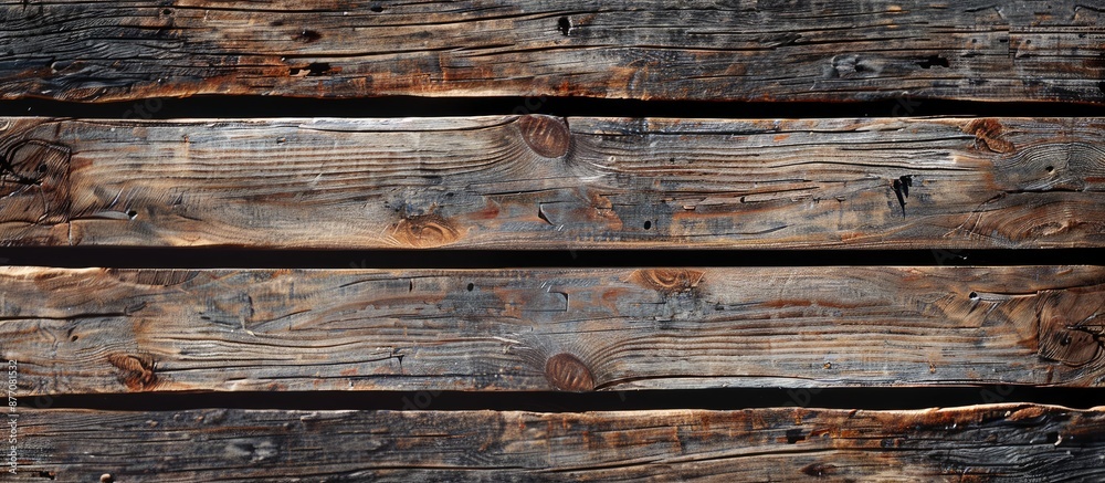 Poster Close-up view of a wooden texture serving as a background, with copy space image included.