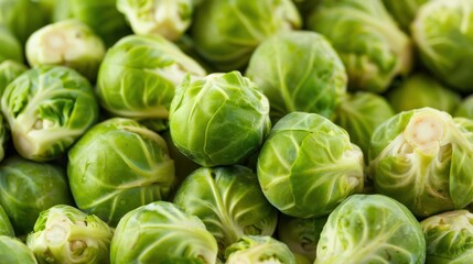 Fototapeta premium Brussels Sprout on white background , 