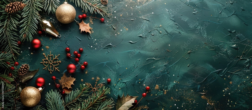Poster festive backdrop with a copy space image for christmas.