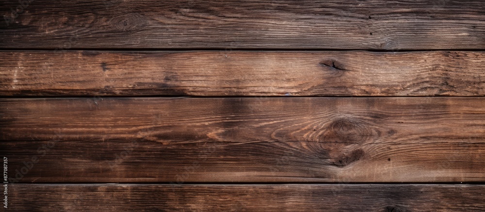 Aufkleber A weathered, brown wooden texture creating a rustic wood background with copy space image.