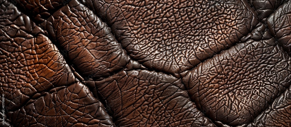 Poster Background with a textured surface made of leather, ideal for displaying content with copy space image.