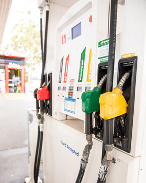 a petrol bowser at a servo in suburban Brisbane