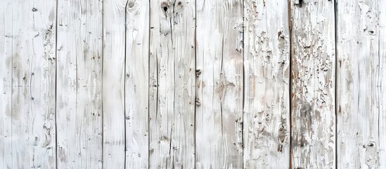Obraz premium An empty old white wooden surface with natural patterns, ideal for background use as a copy space image.