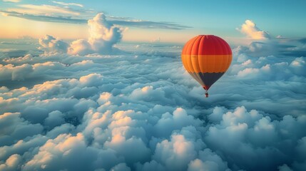 Fototapeta premium Hot Air Balloon Soaring Above the Clouds