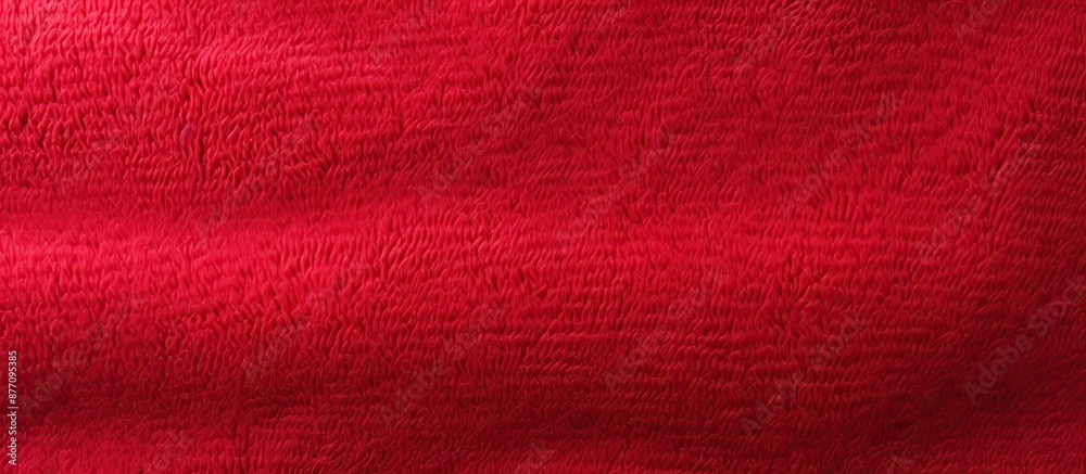 Fototapete Rectangular red felt fabric texture background isolated on white with copy space image.