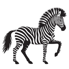 zebra Silhouette vector art illustration white back ground