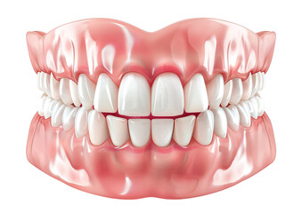 Fototapeta premium Model of human ideal white teeth and gums