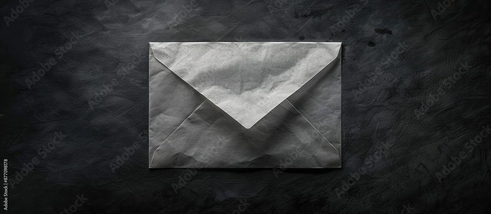 Fototapete envelope like a parchment cast in white juxtaposed against a backdrop as dark as the night, merge to