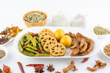 Delicious Chinese braised dishes platter