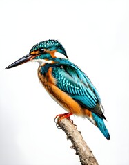 kingfisher isolated on white background kingfisher bird