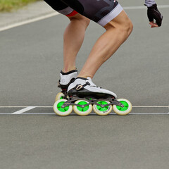 INLINE SPEEDSKATING START Race Start Moment