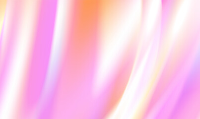 Beautiful light pastel pink silk fabric cloth background. Gradient soft abstract pink waves with transparent glass style. Holographic fabric in motion. Enhancing the beauty of soft shapes.Vector EPS10