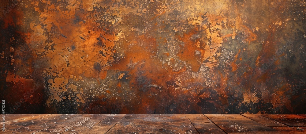Poster Rusty brown base provides a great backdrop with ample copy space image.