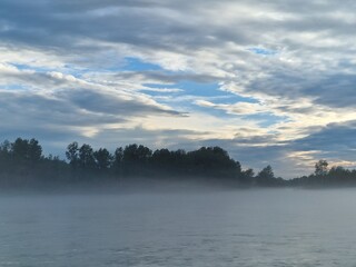 clouds over the lake