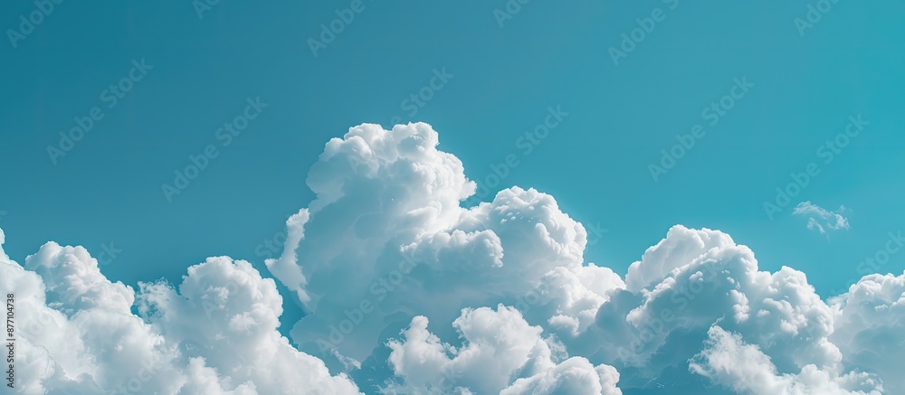 Aufkleber soft-focused white clouds against a blue sky background with room for a copy space image.