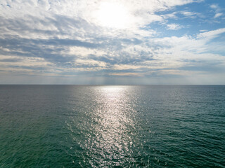 Obraz premium Amazing seascape view seashore and waves crashing on rocks,Aerial view beautiful sea in Phuket island Thailand