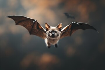 Obraz premium Eerie Bat Silhouette in the Mysterious Night Sky