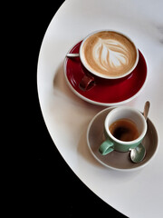 two cups of coffee