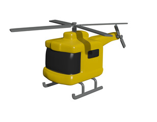 Gelber Hubschrauber, cgi © Daniel