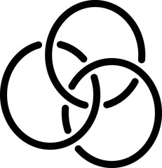 Linked Circles Venn Shape - Graphic Design