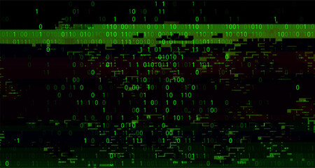 Abstract futuristic cyberspace with binary code. Matrix background