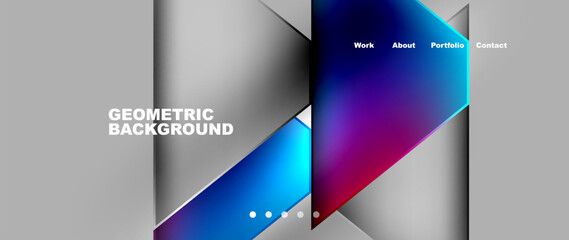 Gradient triangle geometric minimal wallpaper
