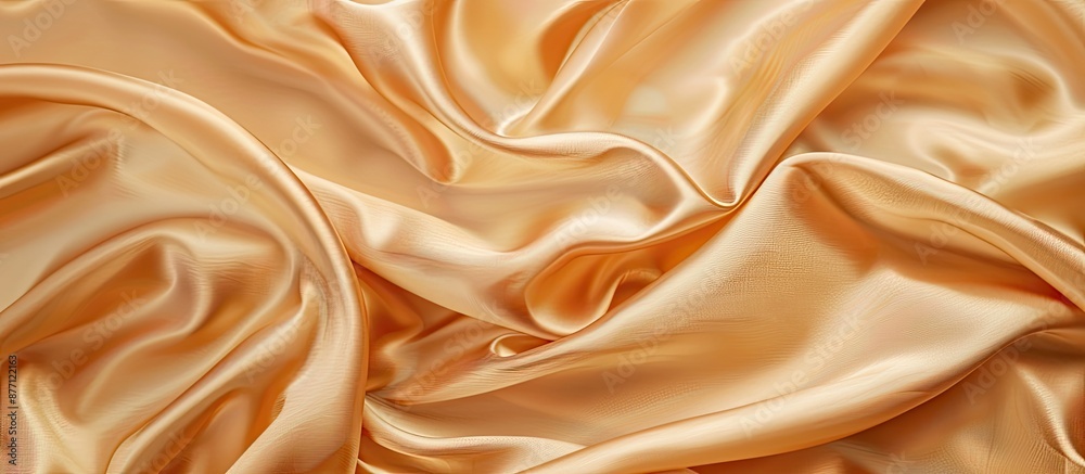 Poster smooth luxury satin silk cloth texture in beige or light brown tones adorns the background with a mi