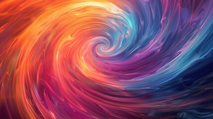 Dynamic Abstract Swirl Pattern with Vibrant Gradient Hues - Artistic Energy Burst