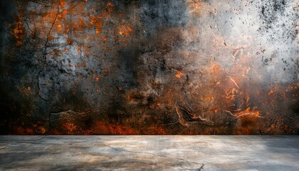 Naklejka premium Dark and Mysterious Backdrop with Varied Textures for Elegant Product Photography and Design Projects, Dark Backdrop with Rustic and Industrial Textures, Perfect for Creating a Dramatic and