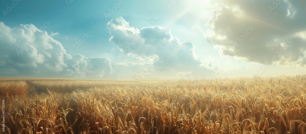 Poster Cornfield backdrop with ample copy space image.