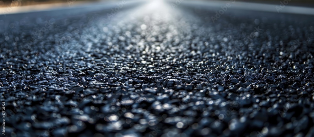 Poster selective focus on asphalt road texture with copy space image achieved