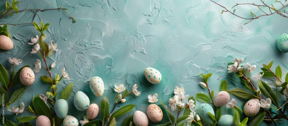 Poster Create an Easter-themed backdrop with a copy space image.