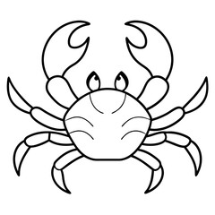 crab cartoon isolated on white background
