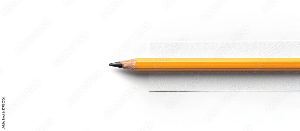 Poster A pencil displayed on a white background with room for additional image or text.
