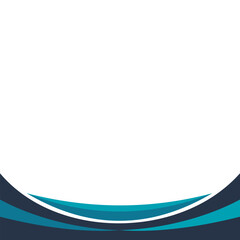 Modern Wavy Footer Decoration