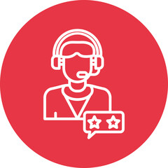 Service Rating line circle icon