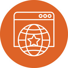 Support Portal line circle icon